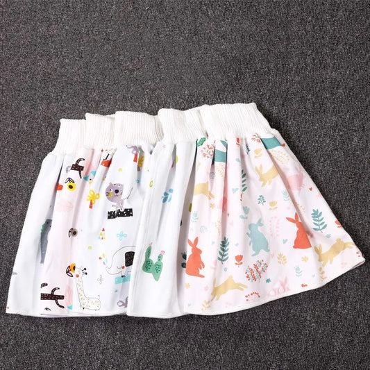The new four seasons cotton soft baby high-waisted waterproof. leakproof. comfortable. breathable and urine-proof skirt